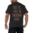 Trust Me I Have An Engineering Degree Graduation Men's Back Print T-Shirt