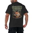 Unearth A Story Fox Reads a Book Men's Back Print T-Shirt