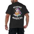Unicorn Teacher Reading Is Magical Book Men's Back Print T-Shirt