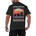 Unique Art For Introverted Cat Fans -Adults Cat Humorous Introvert Small Men's Back Print T-Shirt Unique Art For Introverted Cat Fans -Adults Cat Humorous Introvert Small Men's Back Print T-Shirt