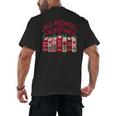 Valentines All Booked For Valentine Book Lover Teacher Men's Back Print T-Shirt