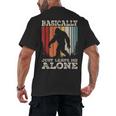 Vintage Basically Just Leave Me Alone Bigfoot Introverts Men's Back Print T-Shirt