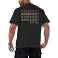 Vintage Architect Est 2018 Graduation 2018 Men's Back Print T-Shirt