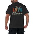 Vintage Class Of 1975 Reunion 50th Graduation Classmate Cool Men's Back Print T-Shirt