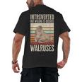 Walrus Lover Introvert Walrus Men's Back Print T-Shirt Walrus Lover Introvert Walrus Men's Back Print T-Shirt