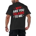Why Are You Talking To Me Introvert Socializing Men's Back Print T-Shirt Why Are You Talking To Me Introvert Socializing Men's Back Print T-Shirt