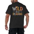 Wild About Reading Books Reader Teachers Kids Librarian Men's Back Print T-Shirt Wild About Reading Books Reader Teachers Kids Librarian Men's Back Print T-Shirt
