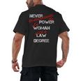 Woman Law Degree Graduation Diploma Party Men's Back Print T-Shirt