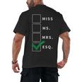 Woman Law School Lawyer Graduation Attorney Men's Back Print T-Shirt