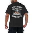 Women's Wild Dreams Reading Giraffe Book Reader Zoo Animals Kids Men's Back Print T-Shirt Women's Wild Dreams Reading Giraffe Book Reader Zoo Animals Kids Men's Back Print T-Shirt