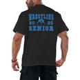 Wrestling Senior Night Wrestling Senior 2025 Graduation 44 Men's Back Print T-Shirt
