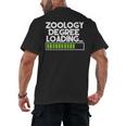 Zoology Degree Loading Zoologist Graduation Student Tee Men's Back Print T-Shirt