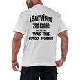 2nd Grade Graduation Boy Girl Graduate Education Men's Back Print T-Shirt