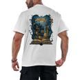 4 Books Are Portable Magic Bookish Reading Nerd Quote Men's Back Print T-Shirt