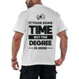 Adult College Graduation Men's Back Print T-Shirt