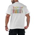 Applied Behavior Analysis Book Wildflower ABA RBT Therapist Premium Tri-Blend Men's Back Print T-Shirt