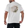Barely Tolerable Book Lover Bookish Floral Bookworm Men's Back Print T-Shirt