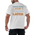 Birdhouse Building Now Minimal Socializing Introvert Men's Back Print T-Shirt