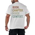 Book Chapter Verse Christian Bible Reformed Theology Men's Back Print T-Shirt Book Chapter Verse Christian Bible Reformed Theology Men's Back Print T-Shirt