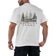 My Book Preference Has Me On The Naughty List Christmas Tree Men's Back Print T-Shirt