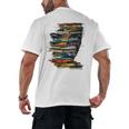 Book Women Graphic Art Colorful Eyes Men's Back Print T-Shirt