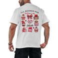 All Booked For Valentine's Day Book Lover Bookworm Bookish Men's Back Print T-Shirt