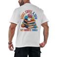 Books Coffee & Yarn Lover My Favorite Things Men's Back Print T-Shirt