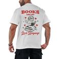 Books Are My LoveLanguage Cupid Valentines Men's Back Print T-Shirt Books Are My LoveLanguage Cupid Valentines Men's Back Print T-Shirt