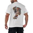 Books Lover Women Art Colorful Drawing Graphic Books Men's Back Print T-Shirt Books Lover Women Art Colorful Drawing Graphic Books Men's Back Print T-Shirt