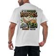 Bookworm If It Involves Books And Tea Lover Reading Premium Tri-Blend Men's Back Print T-Shirt