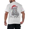 Cat Ew People Adult Humor Introvert Anti-Social Men's Back Print T-Shirt Cat Ew People Adult Humor Introvert Anti-Social Men's Back Print T-Shirt