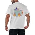 Cat Reading a Romance BookI Like My Books Extra Spicy Men's Back Print T-Shirt