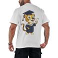Cheetah Graduation Cute Kindergarten Elementary High School Men's Back Print T-Shirt