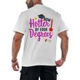 Class Of 2022 Four Degrees Hotter Graduation Day Master Grad Men's Back Print T-Shirt