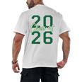 Class Of 2026 Graduation Varsity Green And On The Back Men's Back Print T-Shirt