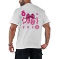 Class Of 2026 Senior Coquette Pink Bow Graduation Family Premium Tri-Blend Men's Back Print T-Shirt