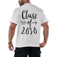 Class Of 2030 Graduation Kindergarten Seniors Men's Back Print T-Shirt