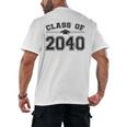 Class Of 2040 Grow With Me Graduation First Day Of School Men's Back Print T-Shirt