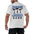Color Guard Senior 2026 Flags Marching Band Graduation Grad Men's Back Print T-Shirt