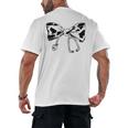 Cow Print Bow And Stethoscope Nurse RN Graduation Coquette Men's Back Print T-Shirt