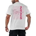 Cute Girls Women Class 2025 Graduation Senior Coquette Bow Men's Back Print T-Shirt