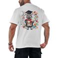 Cute Graduation Zebra Holding DiplomaShirt Men's Back Print T-Shirt