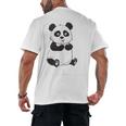 Cute Introvert Vibes – Panda Hello & Goodbye Men's Back Print T-Shirt Cute Introvert Vibes – Panda Hello & Goodbye Men's Back Print T-Shirt