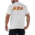 Cute Turkey Reading Book Librarian Bookworm Thanksgiving Men Men's Back Print T-Shirt Cute Turkey Reading Book Librarian Bookworm Thanksgiving Men Men's Back Print T-Shirt