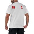 Doctorate PhinisheD PhD Graduation Premium Men's Back Print T-Shirt