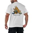 Dog Cooking The Books Men's Back Print T-Shirt