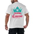 EMT Trauma Queen Paramedic Student T-Shirt Graduation Men's Back Print T-Shirt