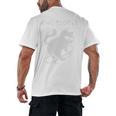 Ew People Cat Skateboard Introvert Sarcastic Humor Men's Back Print T-Shirt
