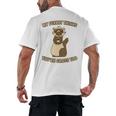 Ew People Ferret Saying Mask Introvert Ferrets Men's Back Print T-Shirt