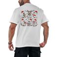 Ghost Book Reading Christmas Books Lover Teacher Kids Men's Back Print T-Shirt
